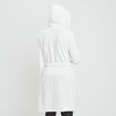 Peignoir &agrave; capuche ecru femme