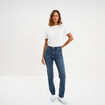 Jeans regular 5 poches coton denim dirty femme