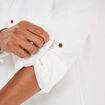 Chemise manches retroussables ivoire homme