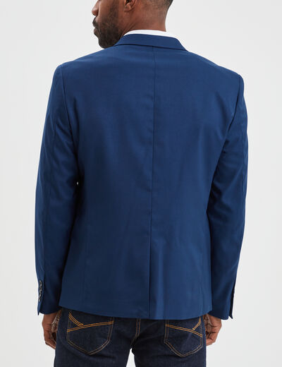 Veste de costume droite ajust&eacute;e bleu electrique homme