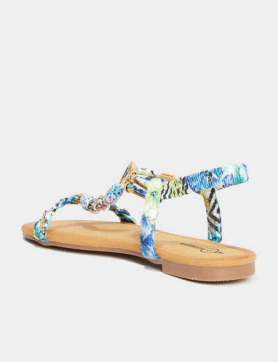 Sandales Mosquitos bleu femme