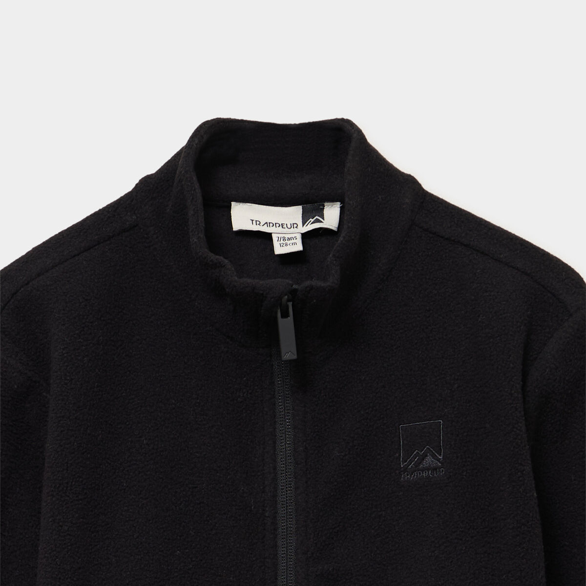 Gilet polaire zipp&eacute; manches longues noir mixte