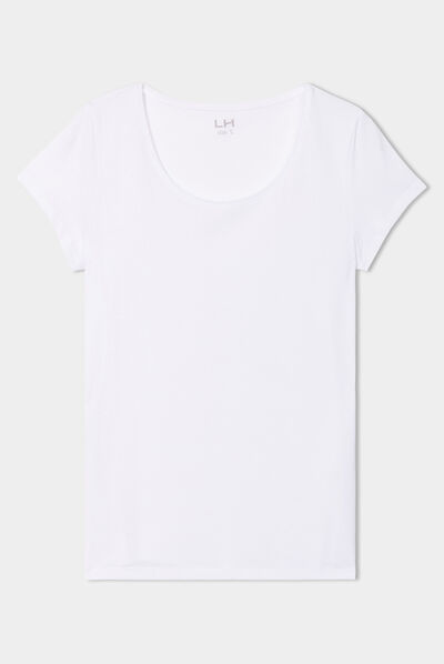 T-shirt manches courtes blanc femme