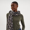Foulard rectangulaire gris femme