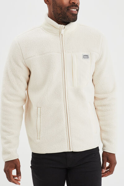 Gilet imitation laine mouton Creeks blanc homme