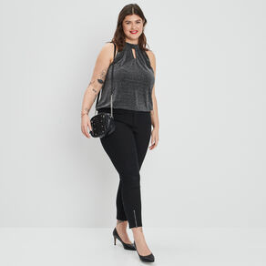 debardeur de soiree avec ouverture noir femmegt Débardeur de soirée avec ouverture noir femme grande taille
