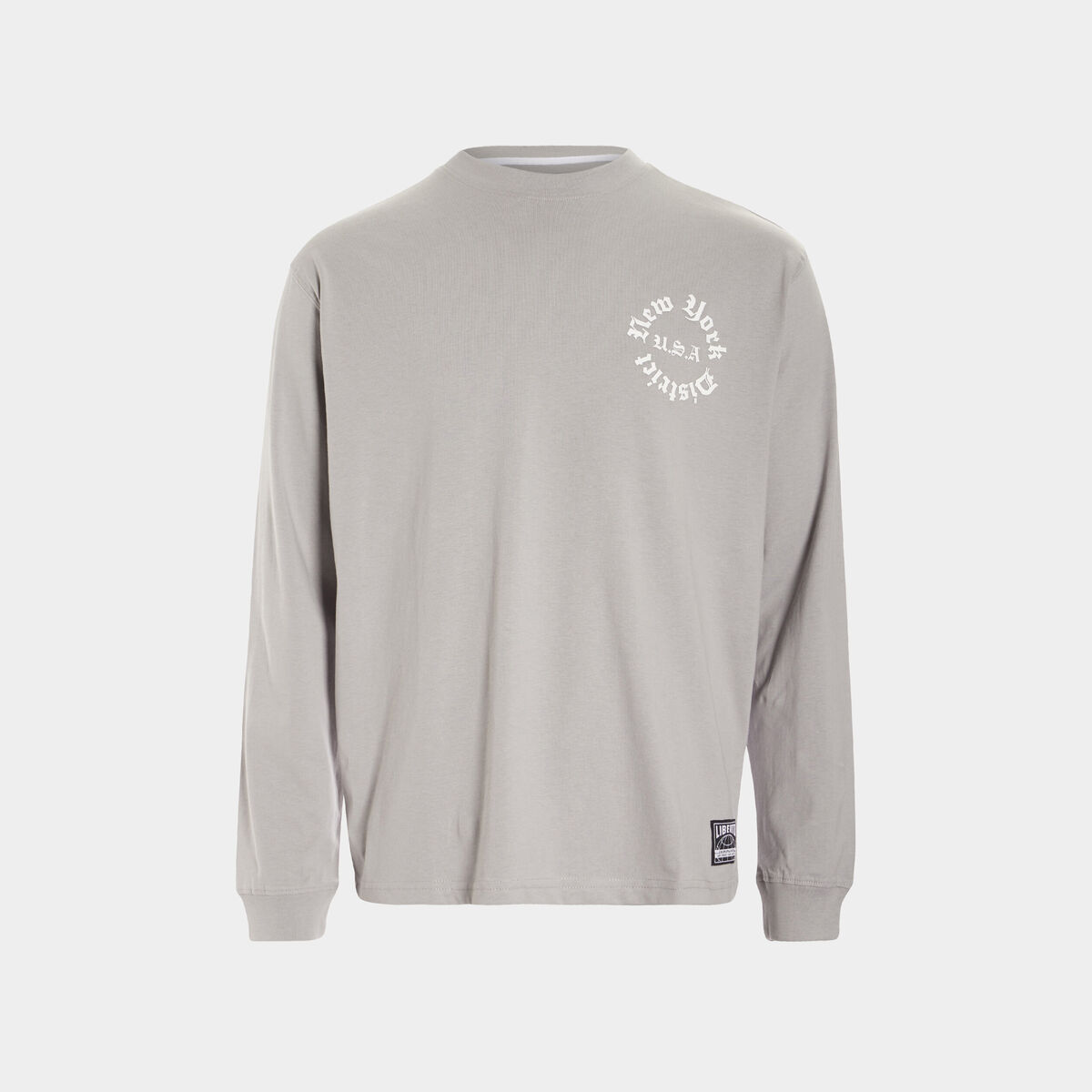 T-shirt manches longues gris clair homme