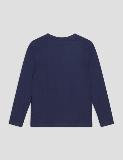 T-shirt manches longues bleu marine garçon