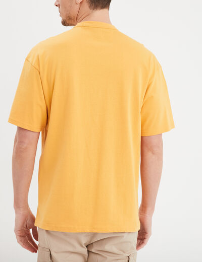 T-shirt oversize manches courtes Creeks jaune or homme