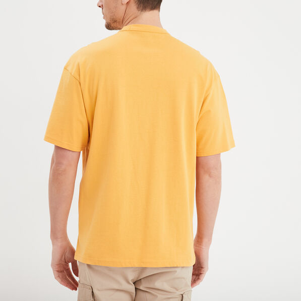 t shirt oversize manches courtes creeks jaune or homme T-shirt oversize manches courtes Creeks jaune or homme
