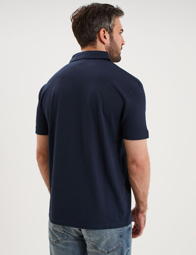 Polo manches courtes bleu p&eacute;trole homme