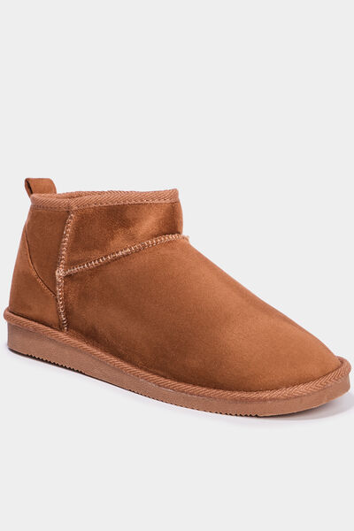 Bottines fourr&eacute;es marron femme