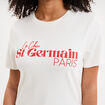 T-shirt manches courtes coton ecru femme