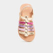 Sandales plates avec brides multicolore fille