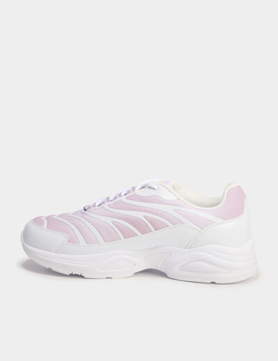 Baskets running semelles bulles rose femme