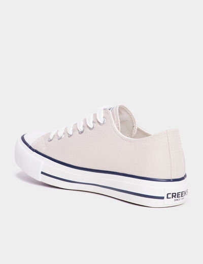 Tennis en toile à lacets Creeks gris clair femme