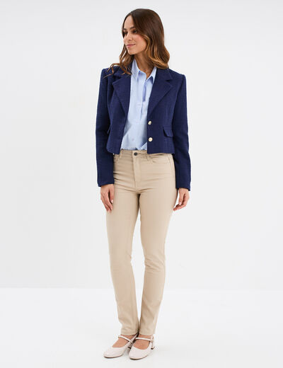 Chemise oversize manches longues bleu ciel femme