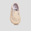 Salomés en cuir rose champagne bébé fille