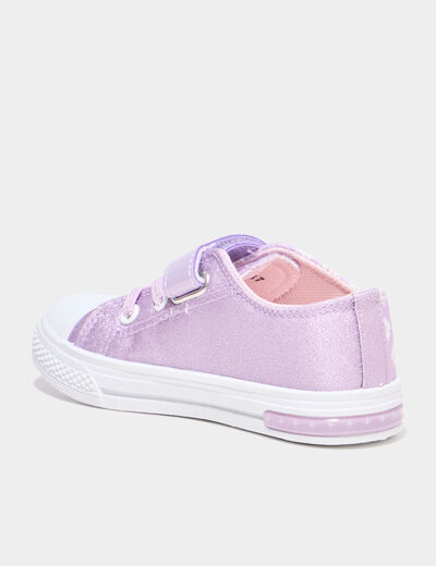 Tennis lumineuses bout renforc&eacute; Frozen parme fille
