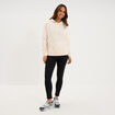 Sweat hoodie molleton &agrave; capuche sable femme