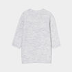 Robe pull épaule boutonnée Kimbaloo gris clair bébé fille