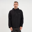 Blouson d&eacute;perlant fourr&eacute; &agrave; capuche noir homme