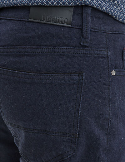 Pantalon straight 5 poches Liberto bleu foncé homme