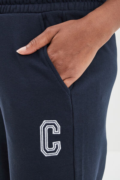 Pantalon de jogging large Creeks bleu marine femme