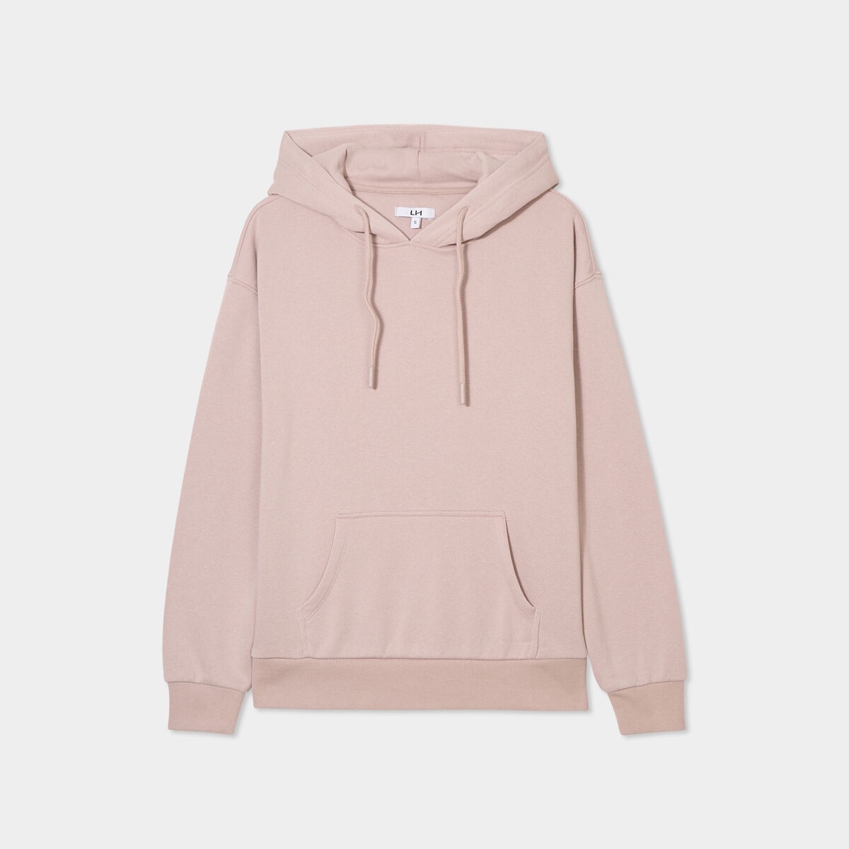 Sweat hoodie molleton &agrave; capuche marron clair femme