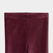 Legging effet velours c&ocirc;tel&eacute; violet fonc&eacute; b&eacute;b&eacute; fille