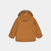 Parka droite doublée à capuche camel garçon