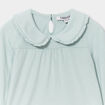 T-shirt col claudine coton Creeks bleu gris bébé fille