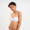 Soutien-gorge bandeau microfibre blanc femme