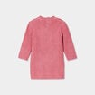 Robe pull torsades fils métallisés vieux rose bébé fille