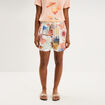 Short large fluide ecru femme