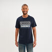 T-shirt manches courtes coton bleu marine homme