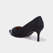 Escarpins détails strass noir femme