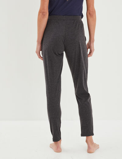 Pantalon de pyjama ajusté gris foncé femme
