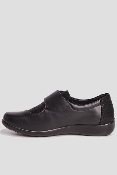 Loafers à scratch noir femme