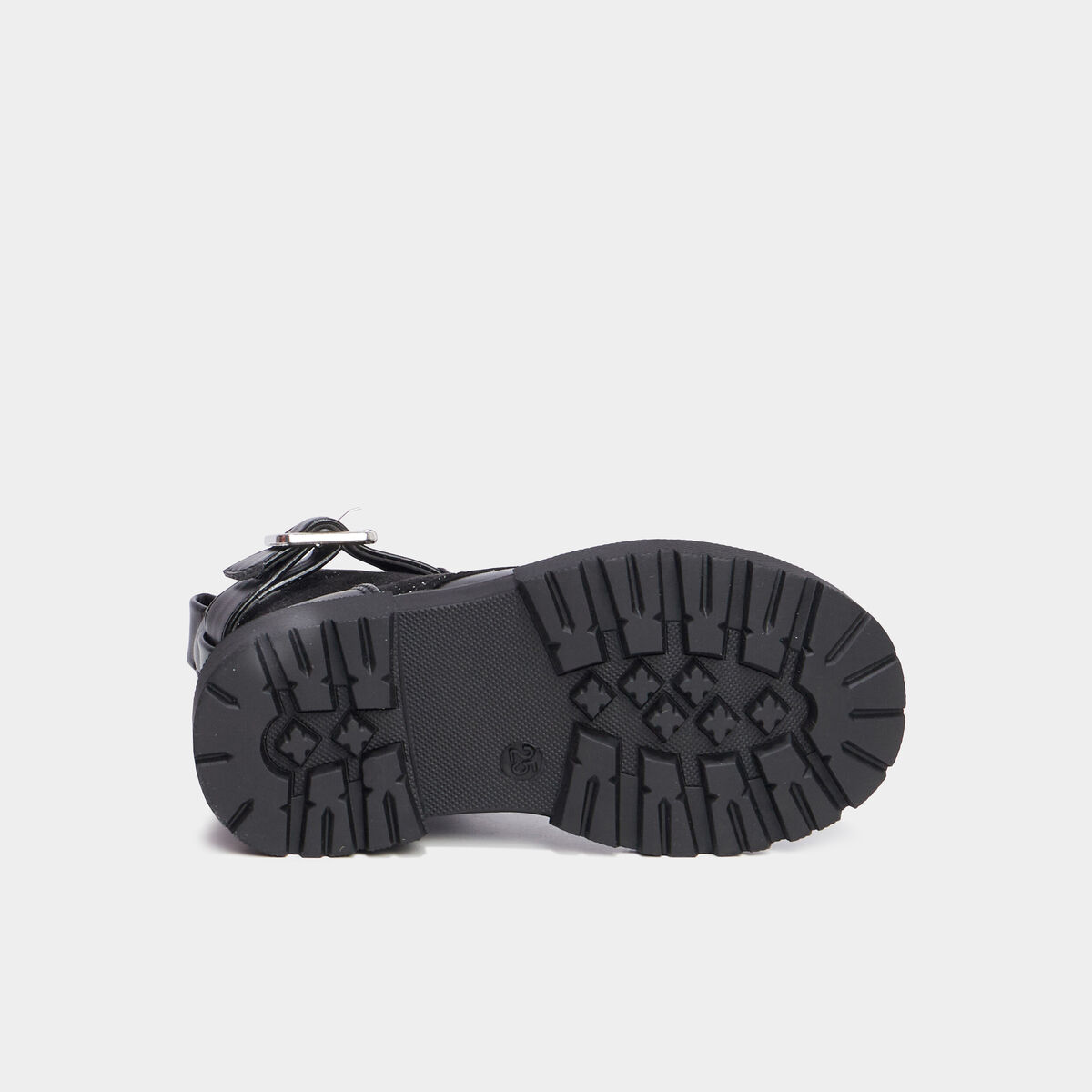 Bottines &agrave; lacets avec boucles noir fille