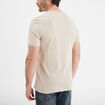 T-shirt droit en coton manches courtes gris clair homme
