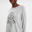 Ensemble pyjama legging et t-shirt gris clair femme
