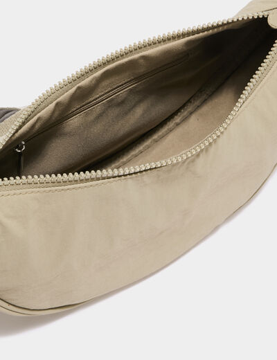 Sac banane en bandouli&egrave;re vert kaki femme