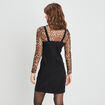 Robe ajustée bretelles larges noir femme