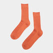 Lot 2 paires chaussettes côtelées orange foncé homme