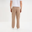 Pantalon cargo taille &eacute;lastiqu&eacute;e taupe homme