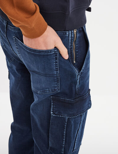 Jeans cargo slim Liberto denim stone homme