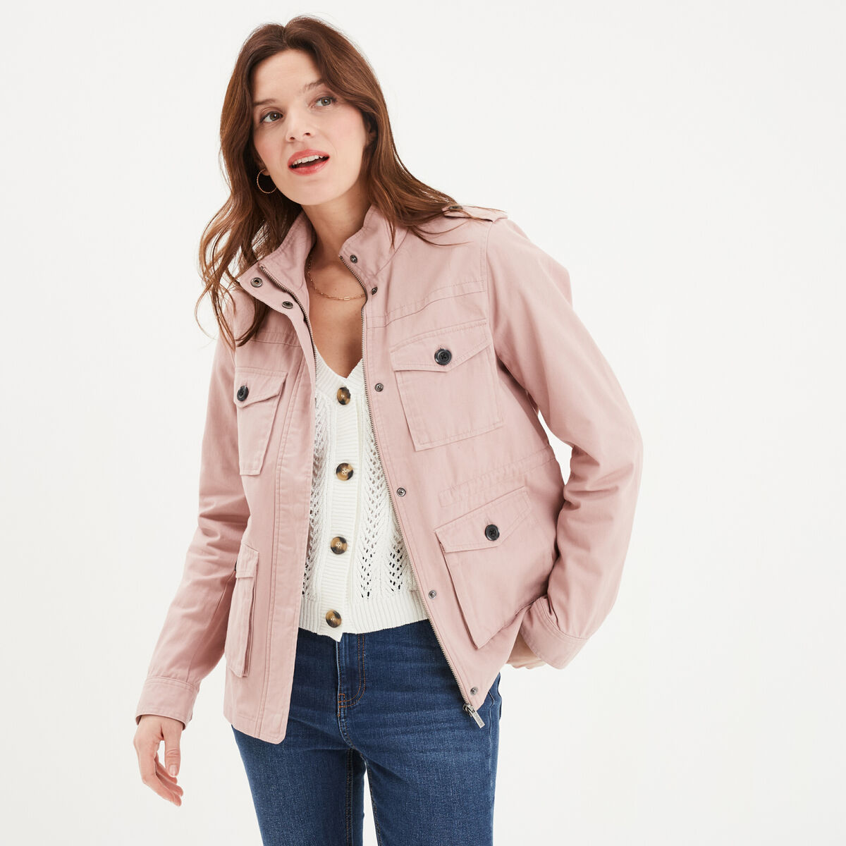 Veste Vintage Velours Beige Fleurie Oilily - Taille 42 - Bomber Boutonnée - Très Bon état