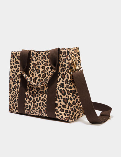 Sac &agrave; main avec bandouli&egrave;re sable femme