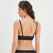 Soutien-gorge emboîtant fils métallisés noir femme